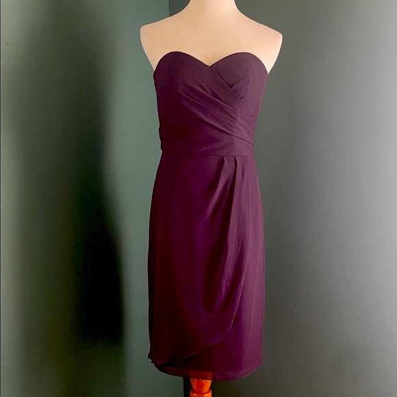 Strapless Deep Purple Dress BlLL LEVKOFF - Picture 2 of 6